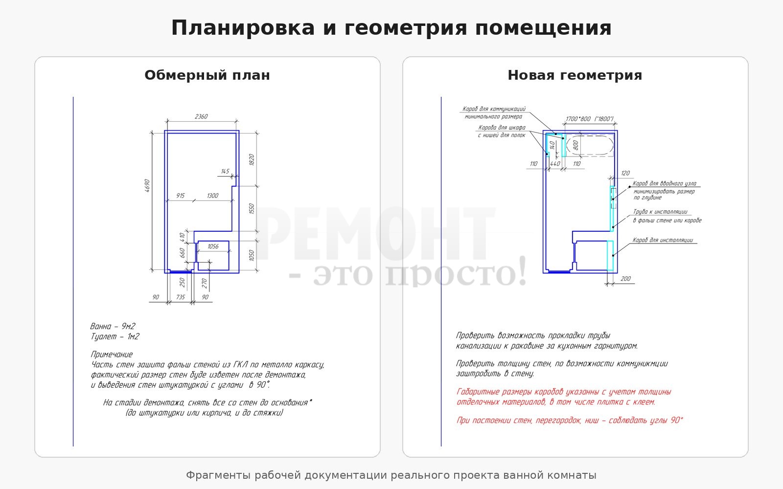 Проект начинается с реальных размеров и геометрии